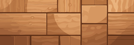 Parquet floor texture. Wooden plank background. Abstract old wooden background. Vector illustration.のイラスト素材