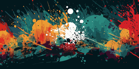 Grunge texture background. Abstract hand drawn colorful trendy background. Vector illustration.のイラスト素材