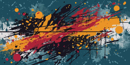 Grunge texture background. Abstract hand drawn colorful trendy background. Vector illustration.のイラスト素材