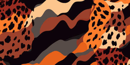 Leopard leather. Leather texture background. Leopard skin texture. Vector illustration.のイラスト素材