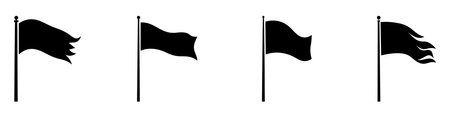 Flag icon set. Flag signs isolated on white background. Vector illustrationのイラスト素材