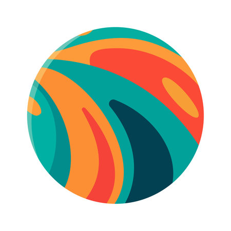 Ball isolated on white background. Abstract colorful circle. Vector illustrationのイラスト素材