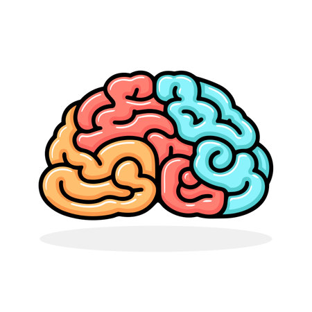 Brain logo icon. Human brain icon. Creative simple mind symbol. Vector illustration.のイラスト素材