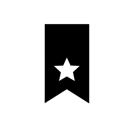 Bookmark icon. Black bookmark symbol on white background. Save page icon. Vector illustration.のイラスト素材