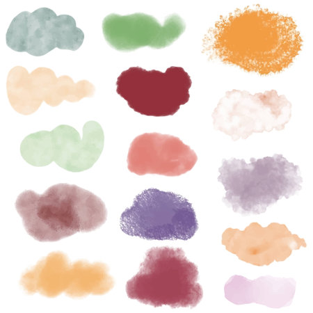 Set of colored hand drawn grunge design elements. Hand draw brush lines. Set of drawn brush draw doodles. Vector illustrationのイラスト素材