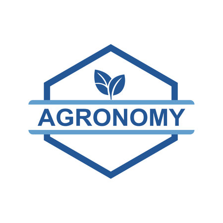 Agronomy logo icon. Agriculture logo design. Agronomy logo with plants and leaves. Vector illustration.のイラスト素材