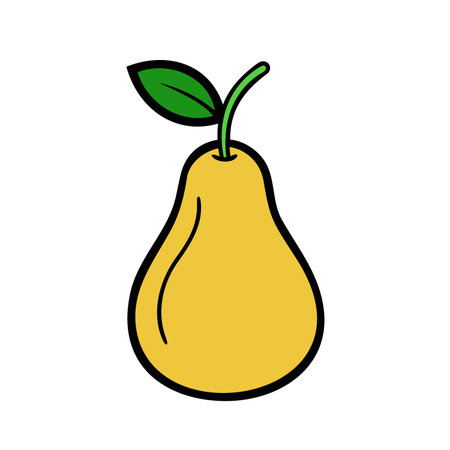 Colored pearl. Pear icon isolated on white background. Vector illustration.のイラスト素材