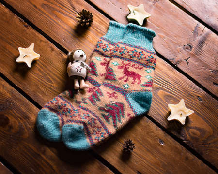 Warm winter socksの写真素材