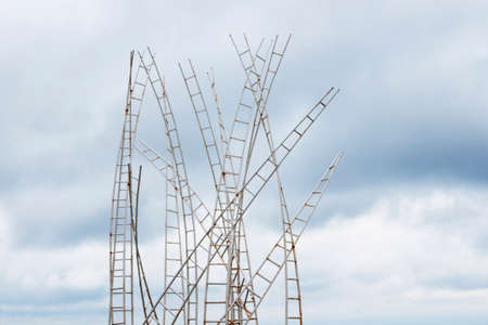 Ladders in the skyの写真素材