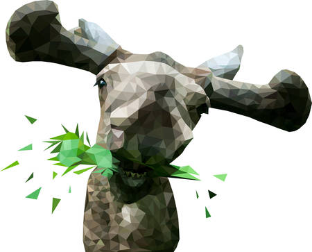 Low poly elkのイラスト素材