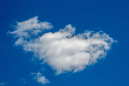 White cloud on a blue background. Horizontal photography.の写真素材