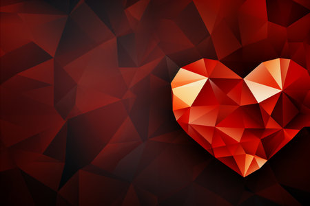 Romantic Heart Abstract Background for Valentines Day Greetings and Text Placementの素材