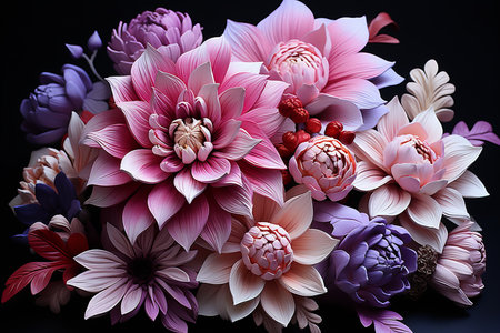 Floral Harmony. A Mesmerizing Masterpiece of Vivid Hues and Captivating Texturesの素材