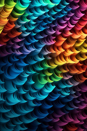 Vibrant swirling psychedelic patterns. bold colors, optical illusions for abstract designの素材