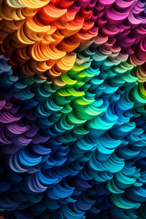 Psychedelic swirling designs. bold patterns and vibrant colors for eye-catching optical illusions. Verticalの素材