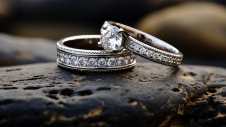 Classic-cut diamond engagement rings - timeless elegance and exquisite beauty for special occasionsの素材