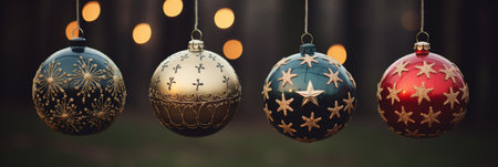 Festive christmas bokeh banner background perfect for holiday sale and winter themed projects. Bannerの素材