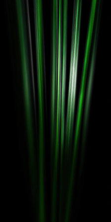 Green glowing vertical lines abstractly illuminating a dark background, creating a dynamic visual representation of data flow, energy, innovation, and digital technologyの素材