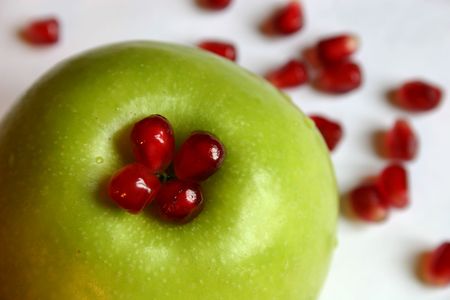 Apple, pomegranateの写真素材