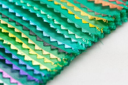Color samples of a fabric. 