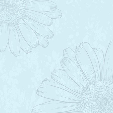 Vector illustration with flower for greeting card.のイラスト素材