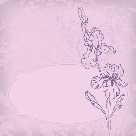 illustration with flower for greeting card.のイラスト素材