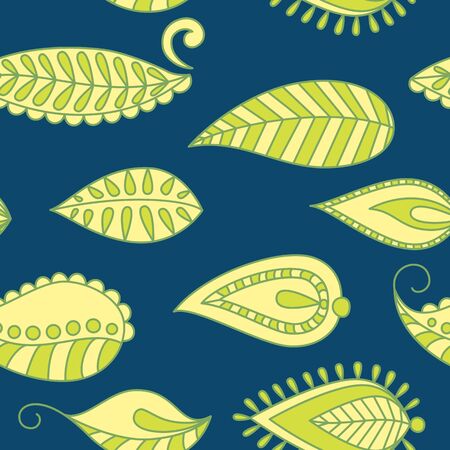  seamless background with ornamental leaf.のイラスト素材