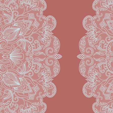 illustration with vintage pattern for invitation card.のイラスト素材