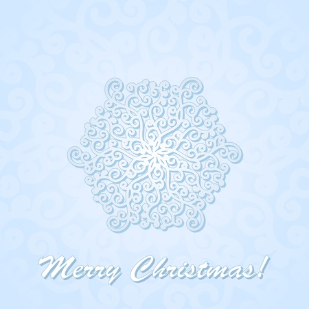  illustration with snowflake on blue background.のイラスト素材
