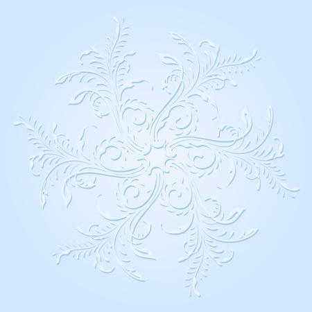  illustration with snowflake on blue background.のイラスト素材