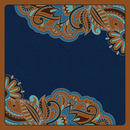 illustration with vintage pattern for greeting card.のイラスト素材