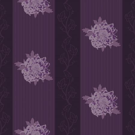 Vector illustration seamless background with chrysanthemum.のイラスト素材