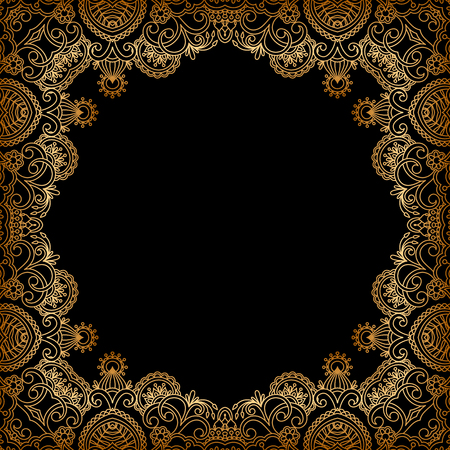 Vector vintage pattern for print, embroidery (you can use this pattern for carpet, shawl, pillow, cushion).のイラスト素材