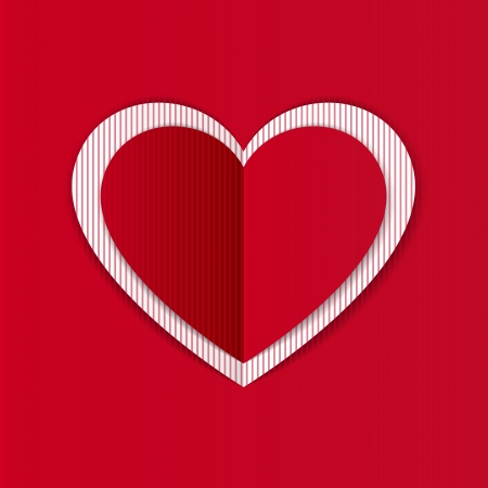 Vector Valentines day card with heart and place for text のイラスト素材