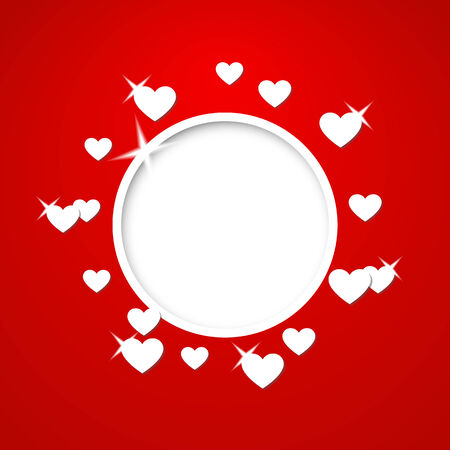 Vector Valentines day card with place for text のイラスト素材