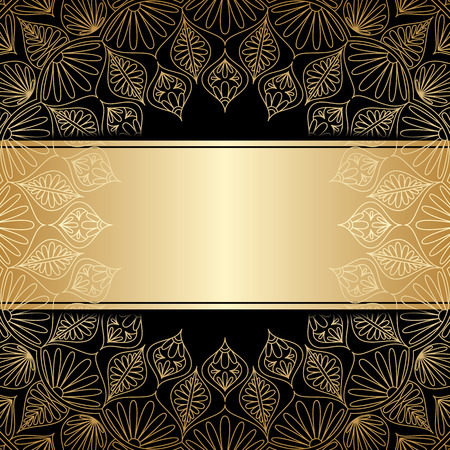 greeting or invitation card with vintage lace floral pattern and place for text.のイラスト素材