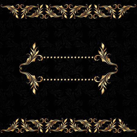 Vector greeting card with vintage floral ornament and place for text のイラスト素材