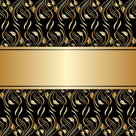 Vector greeting card with vintage floral ornament and place for text.のイラスト素材