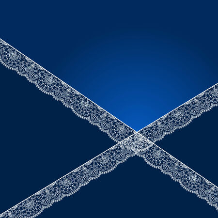 Vector greeting or invitation card with vintage lace and place for text.のイラスト素材