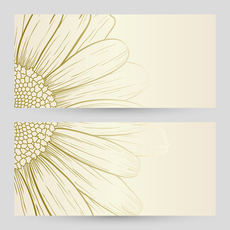 Vector illustration with daisies for greeting or invitation card.のイラスト素材