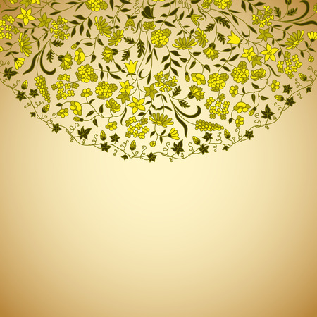 Vector background with floral pattern for greeting or invitation card.のイラスト素材