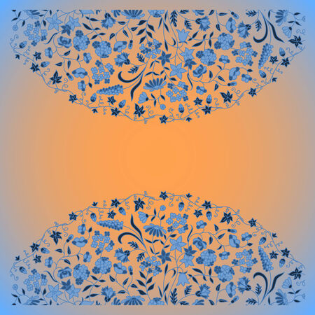 Vector background with floral pattern for greeting or invitation card.のイラスト素材