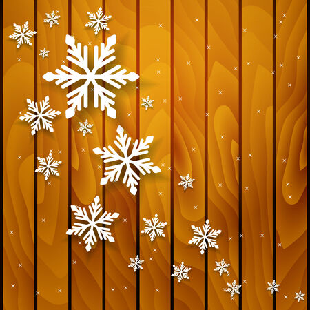 Vector christmas or new year invitation card with snowflakes and space for text.のイラスト素材