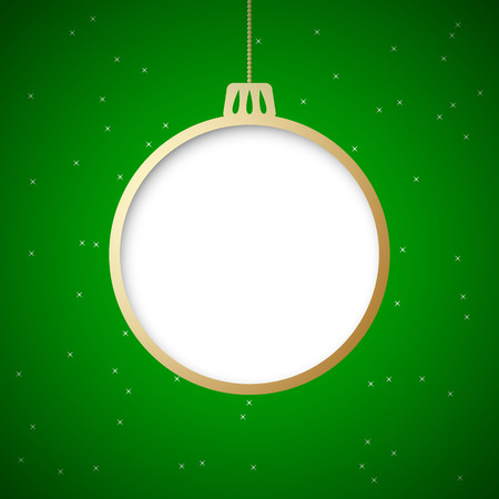 Vector christmas or new year invitation card with ball and space for text.のイラスト素材