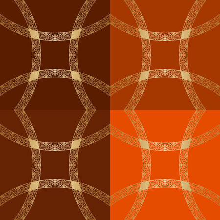 Vector set of seamless backgrounds with vintage floral pattern.のイラスト素材