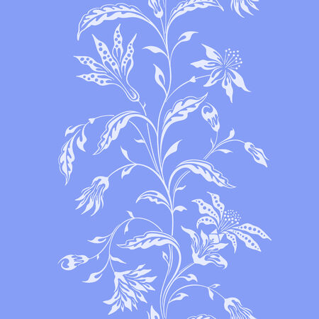 Vector seamless background with vintage floral pattern.のイラスト素材