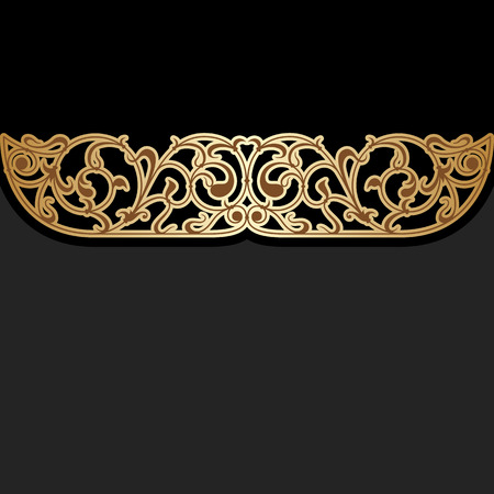 Vector vintage label or invitation card with art deco ornament.のイラスト素材