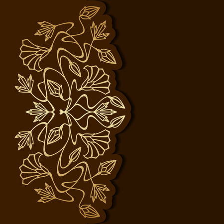 Vector invitation card with art nouveau ornament and space for text.のイラスト素材