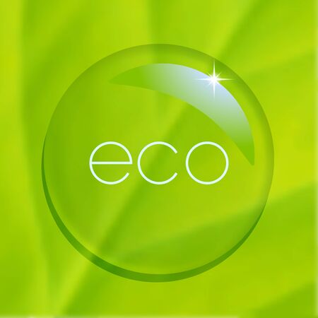 pure eco water drop on green leaf.のイラスト素材