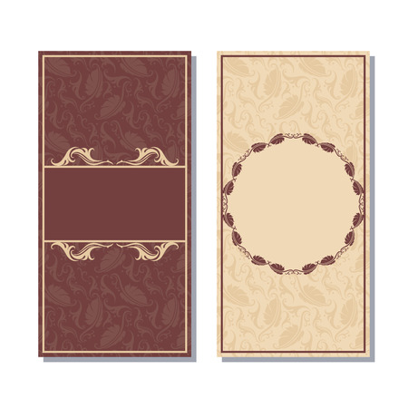 set of floral decorative backgroundのイラスト素材